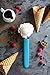 Vremi Small Ice Cream Scoop - Scoops Round Ice Cream, Cookie Dough and Frozen Yogurt - Mini Metal Scooper - Ergonomic Plastic Handle With Non-Slip Rubber Coating for Easy Grip - Dishwasher Safe - Blue