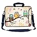 Meffort Inc 15.6 Inch Neoprene Laptop Bag – Water Resistant, Reinforced Zipper, Adjustable Shoulder Strap, Extra Side Pocket, Fits 15 to 15.6 Inch Laptops - Three Owls