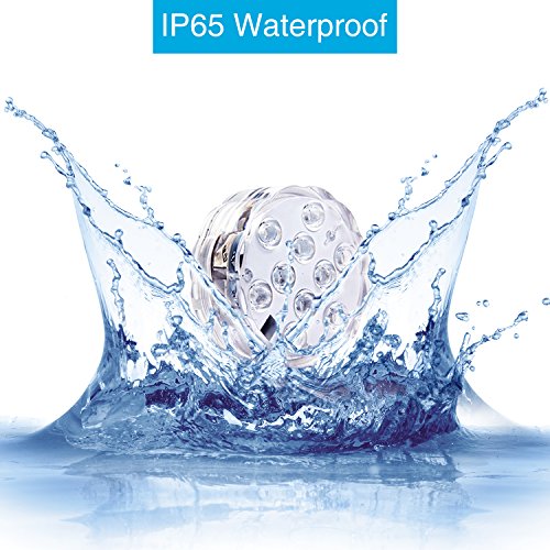 image for Slook Submersible LED Lights [4 Pack] Waterproof light Multi Color Bat