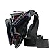 Shiny Neon Fanny Bag for Women Rave Festival Hologram Bum Travel Waist Pack (Black)
