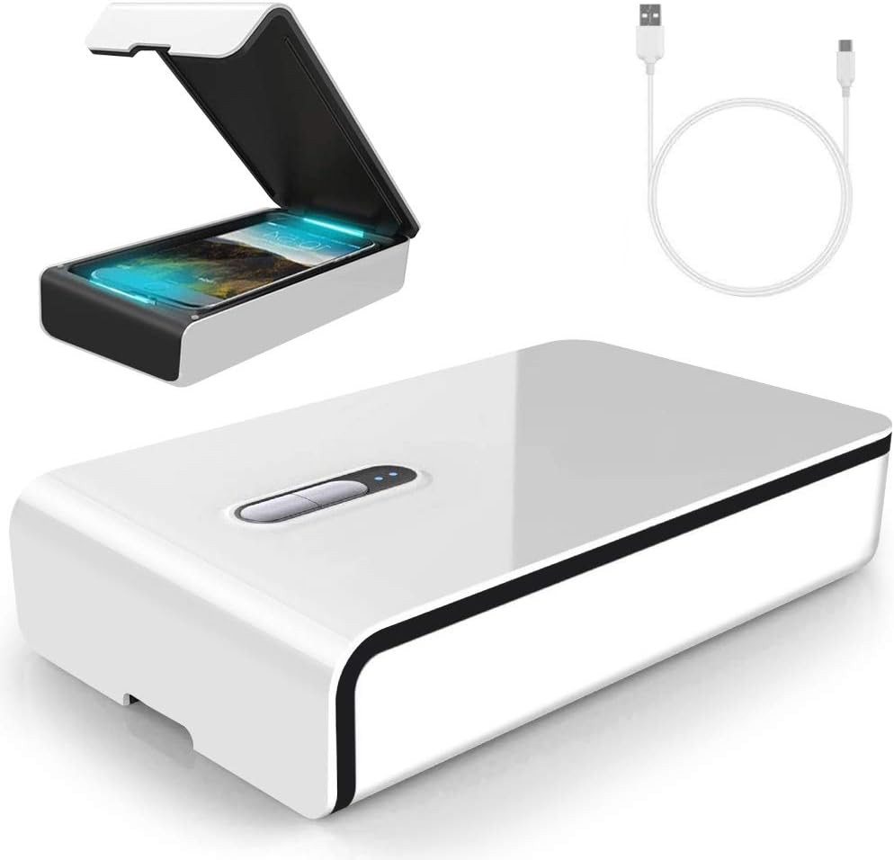 Wonanse UV Cell Phone Sterilizer and Sanitizer Box for Cellphones, Beauty Tools, Watches, Jewelry, Makeup Brushes, Toothbrush etc. [Anti-Covid 19] [Large Space] [USB Charging] [Aromatherapy Function]