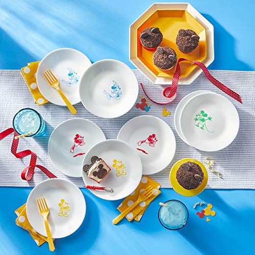 Corelle Vitrelle 8Piece Appetizer Plate Set, Triple Layer Glass and