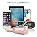 Car Charger, Wall Charger, Elepower 2 in 1 Travel Fast Portable Charger Adapter Fit iPhone 12 Pro Max/11/XS Max/8 7 Plus, Galaxy S21 Ultra S20 S10 Plus, Earbuds, Power Bank, Tablet - Rose Gold