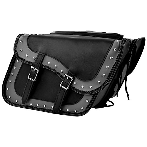 Two Tone Zip-Off Motorcycle Saddlebags
