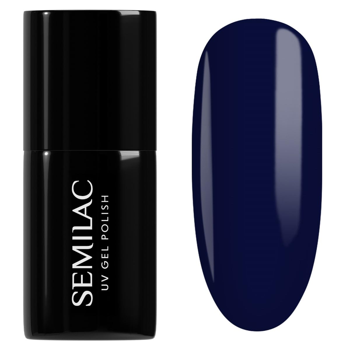 SEMILAC Gel Nail Polish 088 Blue Ink - Full Coverage Gel Polish - Soak Off Easy To Use LED/UV Nail Lamp - Long Lasting Manicure and Pedicure up to 3 weeks