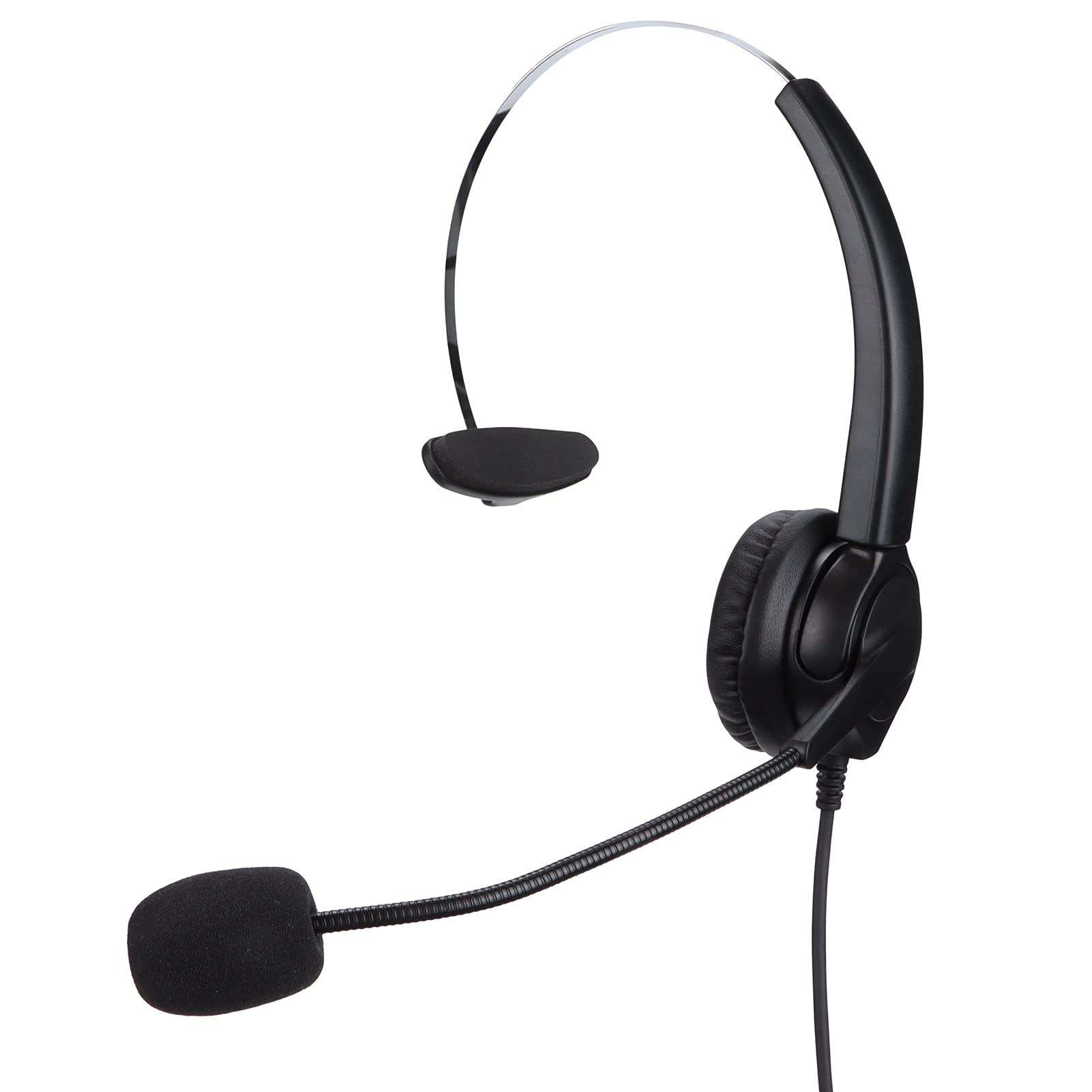 Annadue RJ9 Telephone Headset, Customer Service Headset with Professional Microphones, Adjusted 330 Degrees, Suitable for Landline/Desktop Phones, Plug and Play. Black(VH530-RJ9 (single ear))