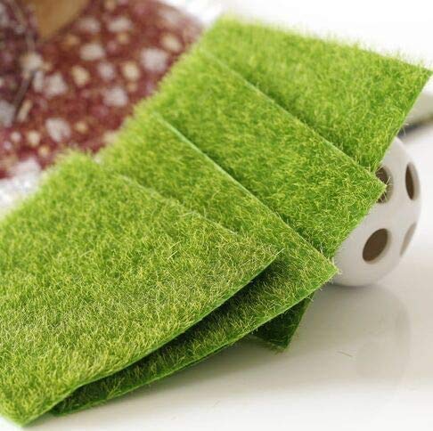 Wifehelper 10Pcs Artificial Grass Mat Garden Fake Sod Moss Plastic Lawn Grass Indoor Outdoor Home Plastic Crafts Micro Landscape Ornaments Simulated turf