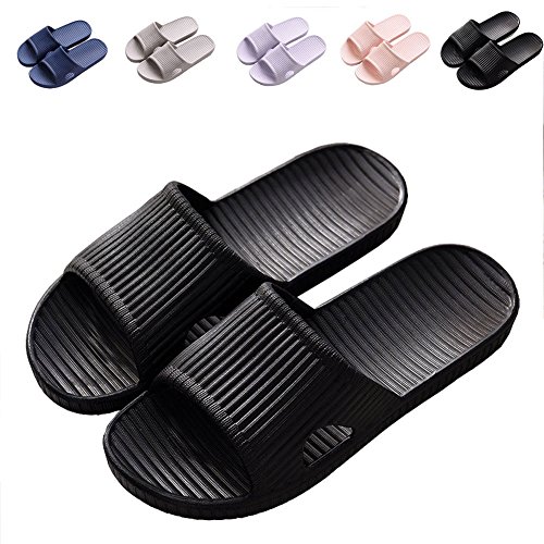 Line blue women and men bath slipper anti-slip for indoor home ho…
