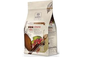 Cacao Barry Milk Chocolate - Ghana Couverture Pistoles 40% - 1Kg - Single Origin