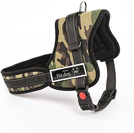 Dog Harness with Reflective Stitching No-Pull Dog Leash heavy-duty walking harness for training(Small, green)