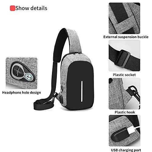 Wenyujh Sling Backpack Lightweight Shoulder Chest Crossbody Bag for Women Men Casual Hiking Travel Sports Bag