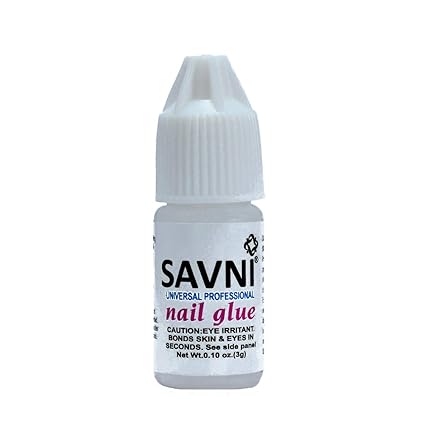 Savni 1 Bottle of Nail Art Glue for Artificial Nails and Pasting, 3 g