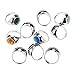 WEKA 10Pcs Metal Rings Full Set Metal AKATSUKI Member Ring Kid Japanese Ninja Cosplay Toy