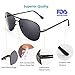 Polarized Aviator Sunglasses for Men by LotFancy, Gray Lens, Gun Metal Frame, Sunglasses Case Included