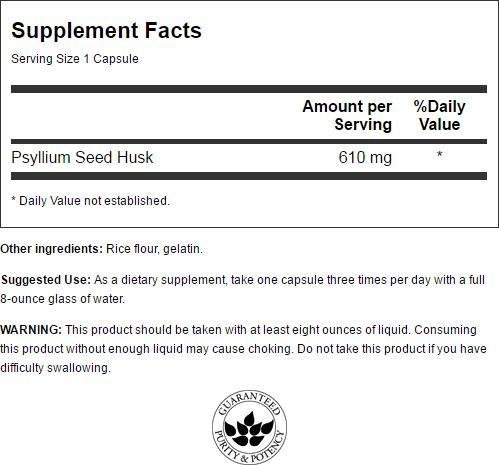 Swanson Psyllium Husk Digestive Weight Colon Health Dietary Fiber Supplement 610 mg 300 Capsules (Ca - //medicalbooks.filipinodoctors.org