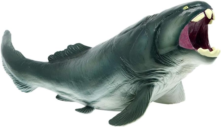 RECUR Dunkleosteus Figure Toys Simulate Prehistoric Animal Dinosaur Models Ancient Sea Monster Fish Animal, Realistic Plastic Dinichthyidae Shark Figure Replica 10.8inch Boys Toy Ocean Gifts