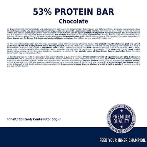[- Multipower 53% Protein Bar – 24 x 50 g Eiweißriegel Box – Schoko – Fitne