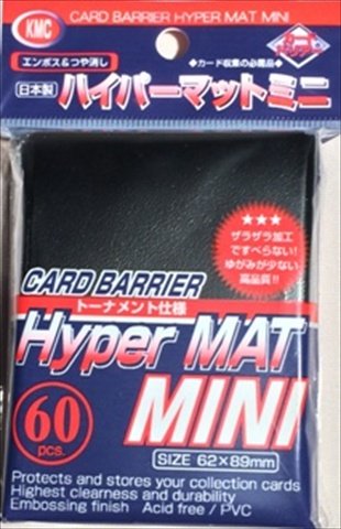 KMC 60 Hyper Mat Black Small Mini Size Sleeves - Japanese Size - Yu-Gi-Oh!
