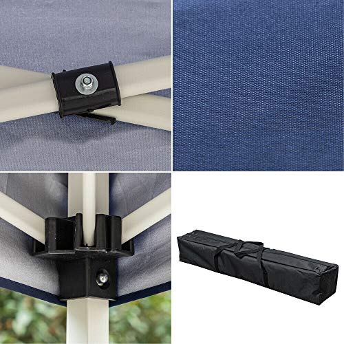AyaMastro Portable 118" x 118" Blue Pop up Gazebo Canopy Tent Outdoor Beach Sunshade w/Carry Bag with Ebook - Thumbnail 3