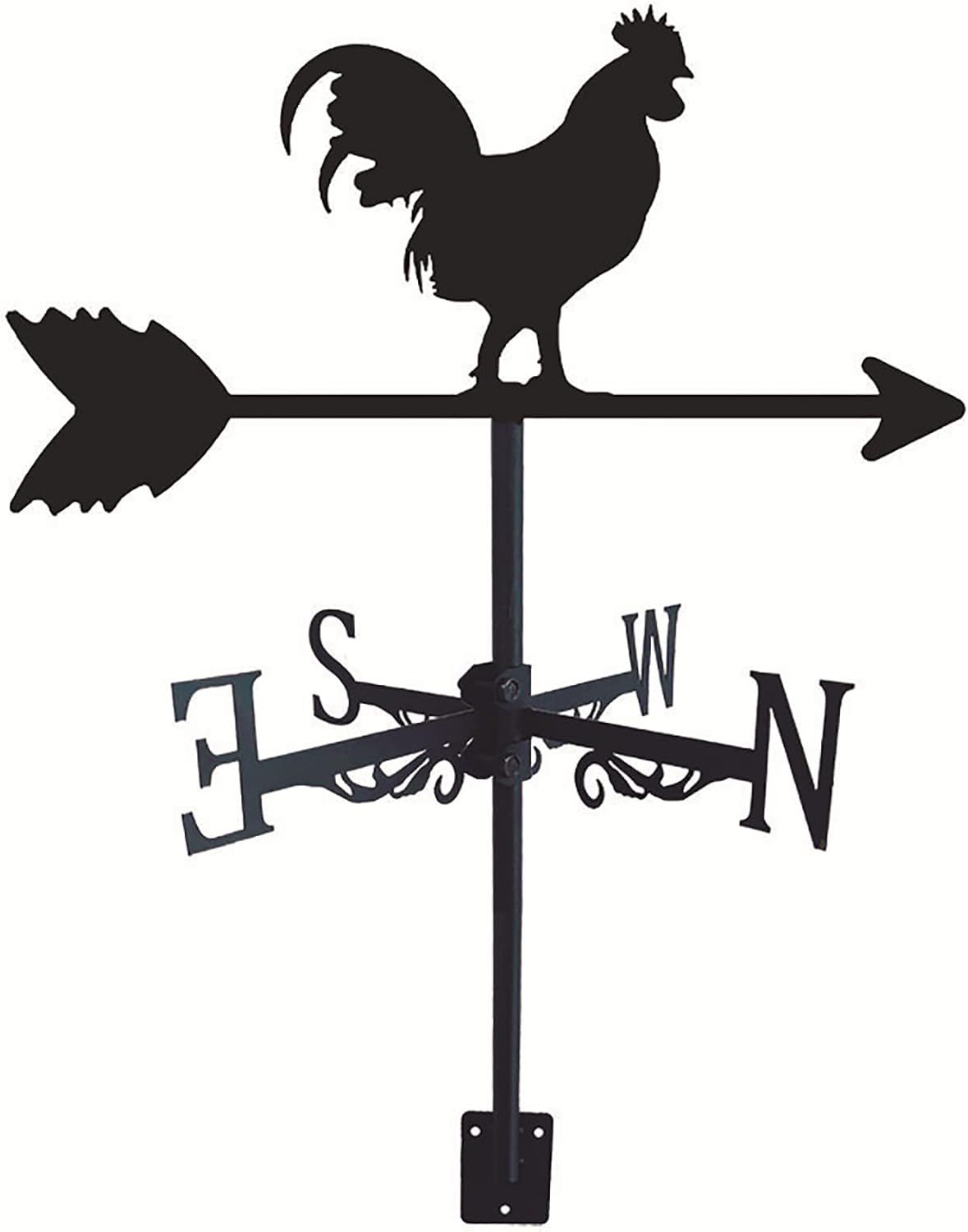 Weathervanes - Rooster Weather Vane for Sheds Iron Home Farm Wind Direction Indicator Yard Roofs Wind Vane Outdoor Garden Decoration Retro Patio Weathercock