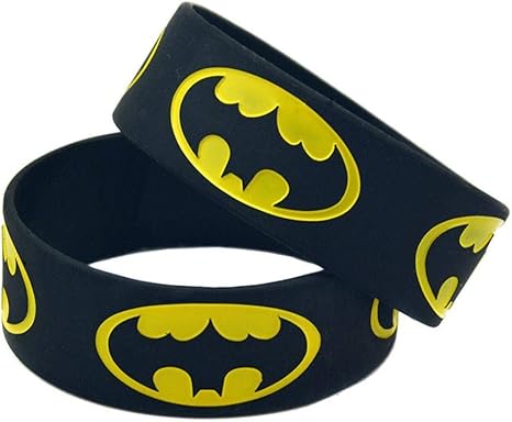 Amazon Com Dududu Silicone Bracelets With Logo Of Batman On It Rubber Wristbands For Kids Who Love Super Hero Set Of Of 10 Pieces Birthday Gift Home Kitchen