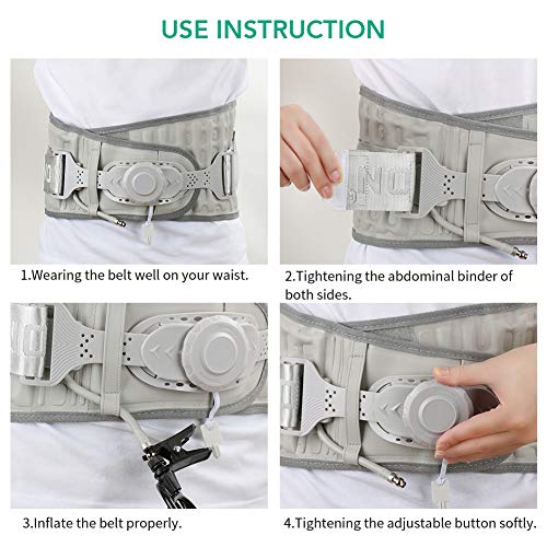 Back Brace Lumbar Support Belt Adjustable Compression & Breathable Back Massage for Driving, Posture and Work, one Size for 29 inches to 49 inches Waists