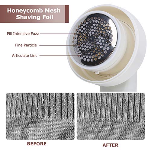 Fabric Shaver and Lint Remover, Portable USB Rechargable Quick Effectively Sweater Shaver Fabric Fuzz Remover for Clothes Blanket Curtain Socks Wool Csahmere - Thumbnail 3