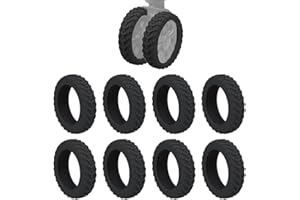 YRAKOZIN Luggage Wheel Covers [8 Count], Luggage Compartment Wheel Protection Cover, Silicone Wheel Protectors for 8 Spinner Wheels Suitcase Or Office Chair Caster (Black)