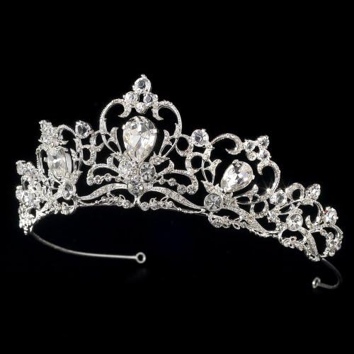 Frederique Silver Plated Royal Wedding Bridal Tiara (silver)