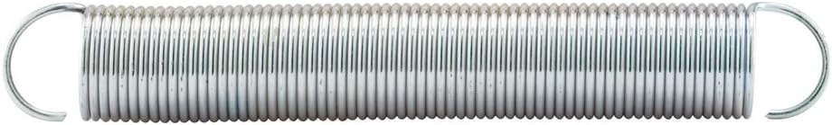 Prime-Line SP 9669 Extension Spring, Spring Steel Construction, Nickel-Plated Finish, 0.047 GA x 9/16 in. x 4 in., Single Loop Open (2 Pack)