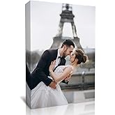 TreeDeal Custom Prints with Your Lover Photos on Canvas for Wedding, Family, Party - Personalized Canvas Pictures for Wall to Print Framed (16" x 24")