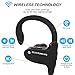 Bluetooth Running Headphones - EXCLUSIVE 2018 - Best Small Sport Headphones - Adjustable Ear Hooks - Wireless Headphones w/ Mic - Waterproof IPx7 Workout Headphones Earbuds for Men Women - Up to 8 Hrs