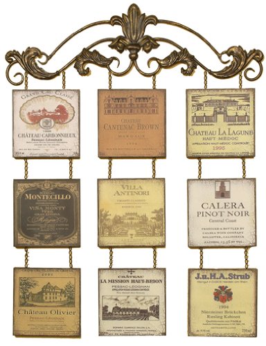 Antique Wine Bottle Labels Wall Décor - Vintage Wine Wall Art