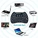 Beastron 2.4G Mini Wireless Keyboard with Touchpad＆QWERTY Keyboard, Backlit Portable Handheld Keyboard Wireless with Remote for Laptop,PC,Google Android TV,Xbox,PS3/4 .Black