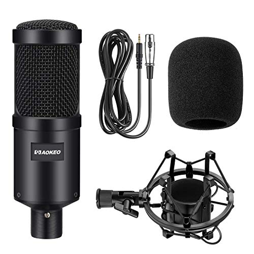 Microphone Studio USB Aokeo AK-60 - Avec Bras De Support Et Filtre Anti-pop - Idéal Streaming, Enregistrement, Podcast
