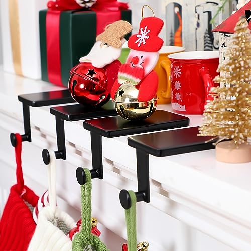 Cheap Stocking Holders Tcevily 4 Pack Christmas Stocking Holder Stocking Hangers Mantel Hanging Hooks For Fireplace Weighted Stand Holder Bases For Xmas Party Calcetines De Navidad Para Chimenea