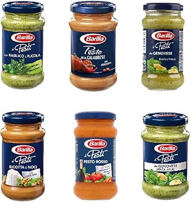 Barilla Testpaket Pesto Genovese Calabrese Ricotta E Noci Rosso Rucola Basilico Amazon De Lebensmittel Getranke