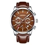 OLMECA Men's Watches Luxury Sports Casual Quartz Analog Waterproof Wrist Watch Stainless Steel Band Black Color 907-GKHMgd