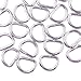 PH PandaHall About 50 Pcs 304 Stainless Steel D Rings Buckle Ring Bag Purse Keychain Snap Hook Webbing Belts Loop Strap 11 Gauge fits Webbing 14mm