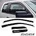 4pcs Window Visors Sun Rain Guard Out-Channel Style for Ford F150 04-14 Extended Cab Smoke Side Wind Deflectors Visor