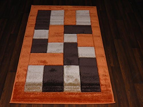 Orange/Terra Modern 80x150cm Approx 5x3 Rugs