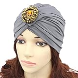 Ababalaya Women's Beaded Chemo Hat Beanie Scarf, Turban Headwear for Cancer