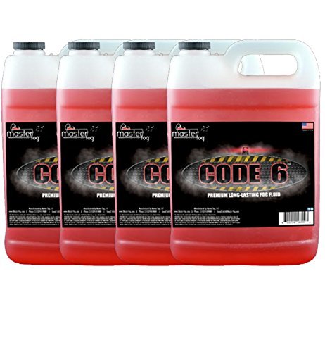 Master Fog - Code 6(TM) (Ridiculously Long Lasting Fog Juice Fluid) - 4 Gallon Case
