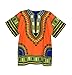 Vipada Handmade Dashiki Shirt Men's Dashiki African Shirt Free Size Several Colors (Orange) L