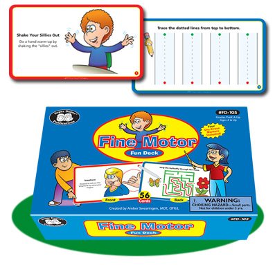 Super Duper Publications Fine Motor Hand Exercises & Prewriting Skills Fun Deck Flash Cards Educational Learning Resource for Children
