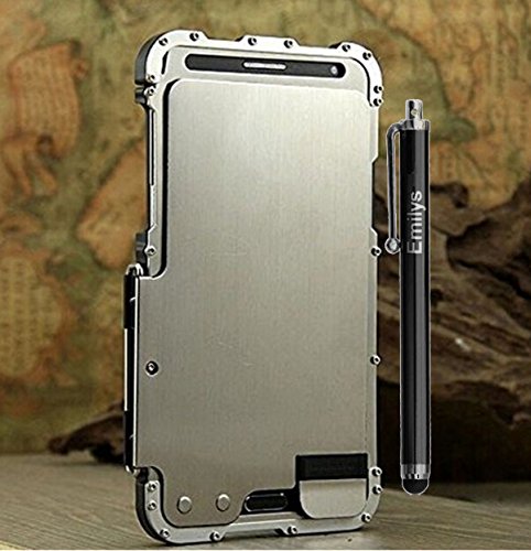 Note 4 case,Emilys Samsung Galaxy Note 4 case,Emilys 360 Armor King Cool Luxury Metal Aluminum Case Cover for Samsung Galaxy Note 4(Silver)