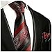 Baked Apple Red Silk Tie and Pocket Square Paul Malone Red Line