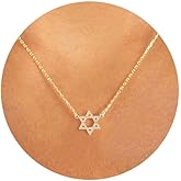VRIUA Gold Necklace for Women - 14K Gold Plated Dainty Italian Horn Star of David Butterfly Bow Sun Lotus Volleyball Baseball Cowboy Boots Necklace Jewelry Everyday for Women
