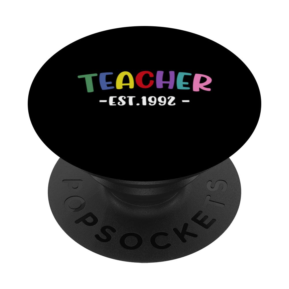 Teacher Est 1992 Personalized Teacher 1992 PopSockets Swappable PopGrip