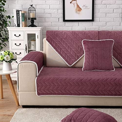 U Sofa cover L Shape winter Slipcovers soft velvet quilted sofa cushion thickening plush plaid slip-proof sofa cover